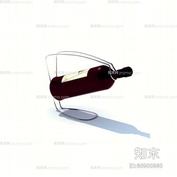 银色铁艺酒架3D模型下载【ID:80900980】
