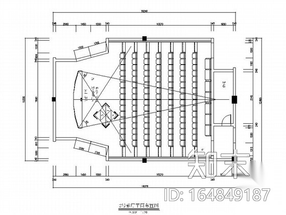 某电影院大号影厅室内装修施工图（含效果）施工图下载【ID:164849187】