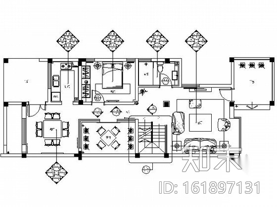 [成都]泰式风格别墅示范单位施工图cad施工图下载【ID:161897131】