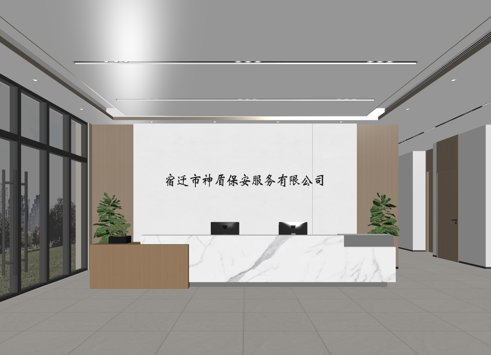 现代办公大厅3D模型下载【ID:1214579252】