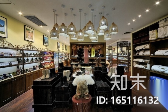 澳洲风情精品生活馆旗舰店施工图（含效果）cad施工图下载【ID:165116132】