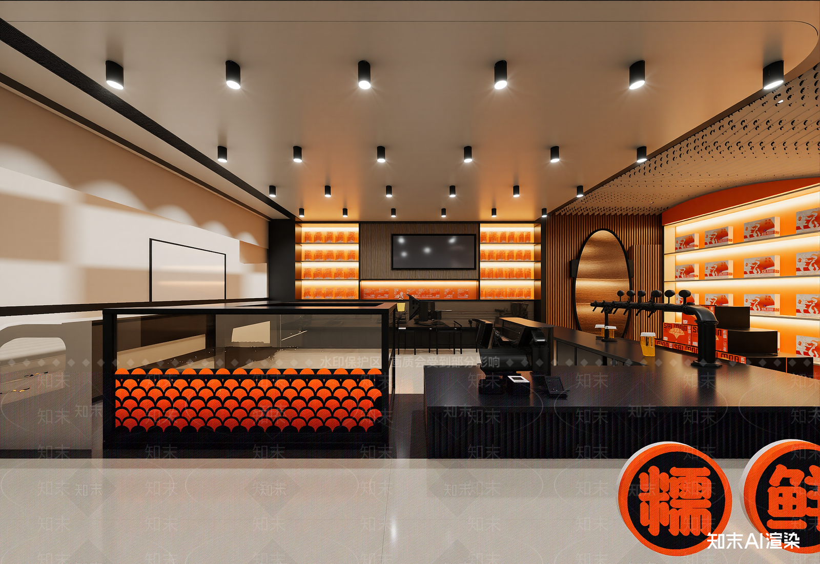 现代奶茶店3D模型下载【ID:1214133241】