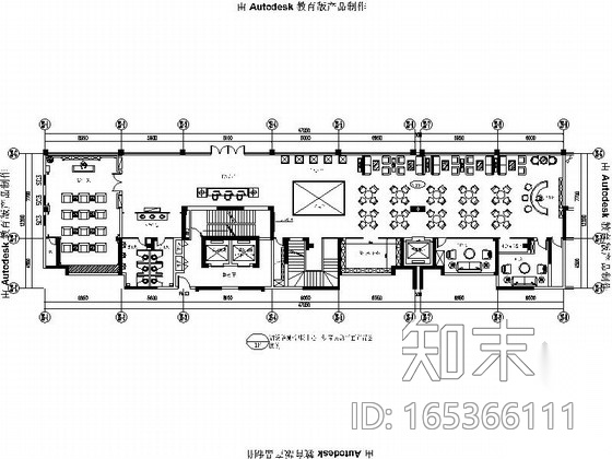 [广州]精致华丽欧式售楼中心室内施工图施工图下载【ID:165366111】