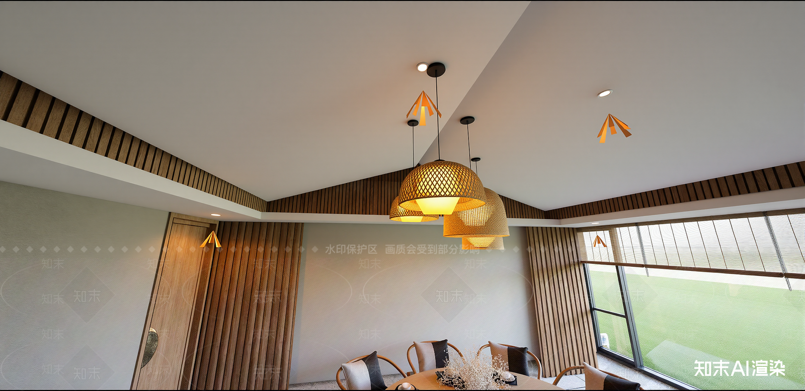 新中式包厢SU模型下载【ID:1215950793】