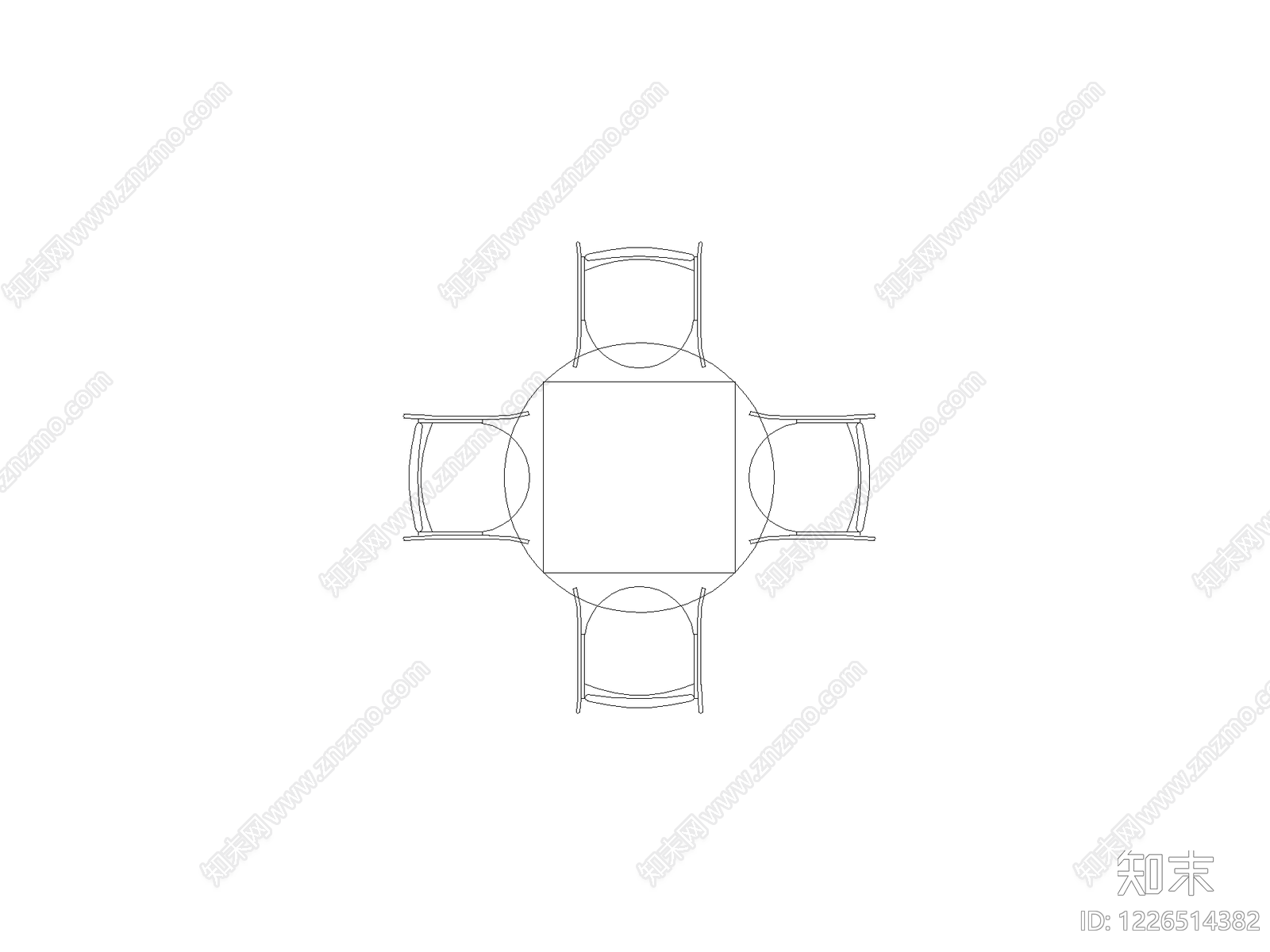 桌椅cad施工图下载【ID:1226514382】