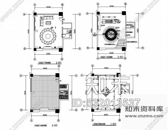 施工图某大酒店包厢装饰设计图cad施工图下载【ID:532013537】