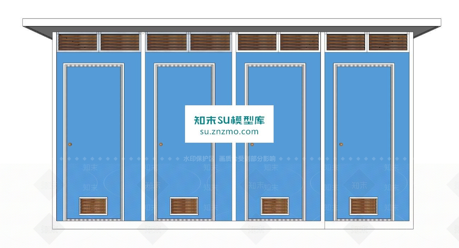 移动洗手间SU模型下载【ID:166386106】