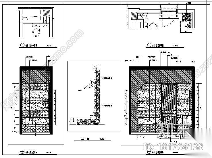 [浙江]邱德光温州F型户型设计施工图cad施工图下载【ID:181764138】