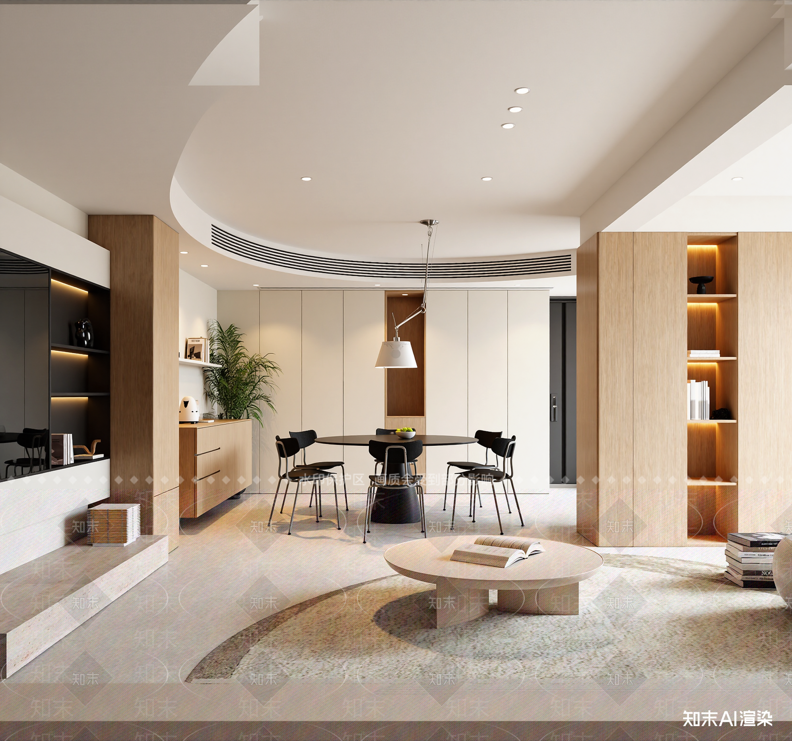 现代客餐厅3D模型下载【ID:1214975720】