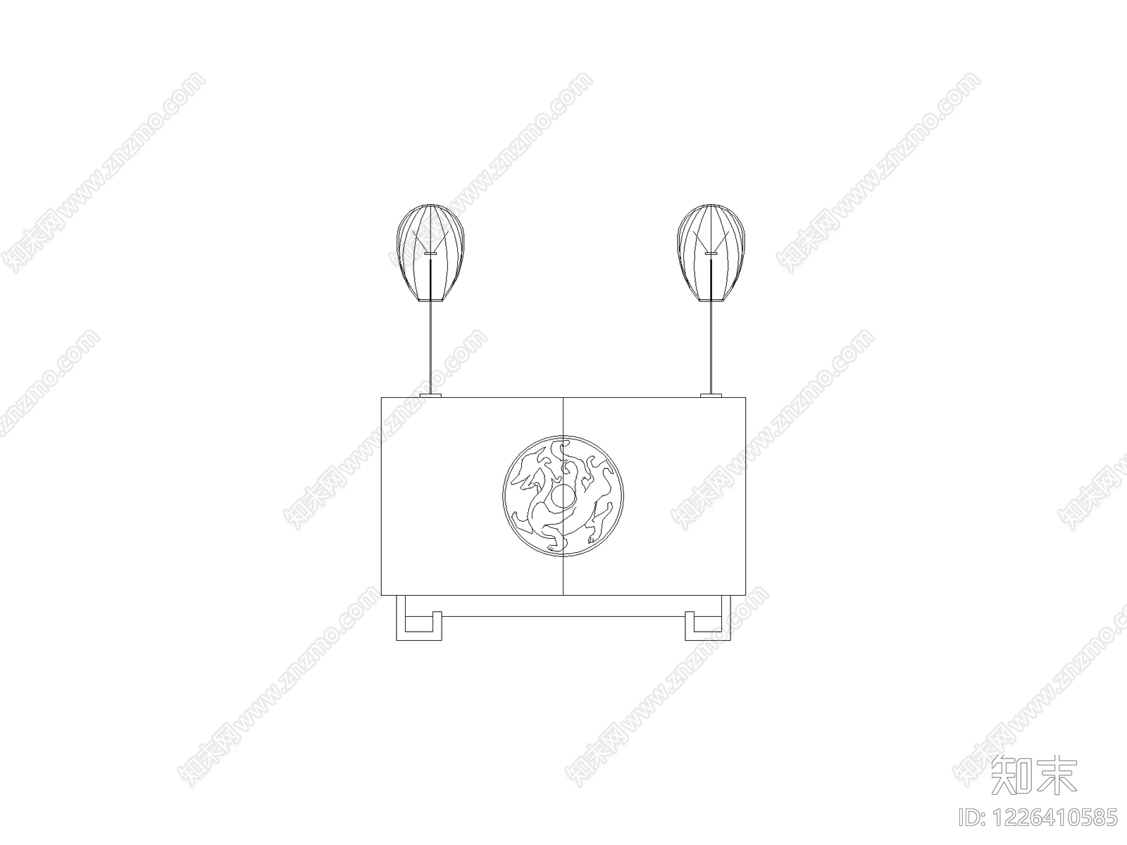 柜子平立面cad施工图下载【ID:1226410585】