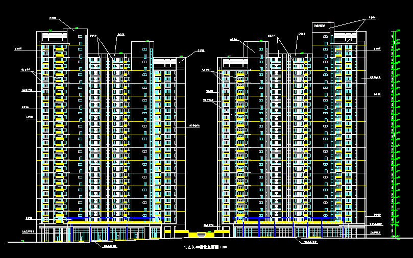 高层框剪结构汇林办公楼建筑施工图（华东院图纸）施工图下载【ID:149948174】