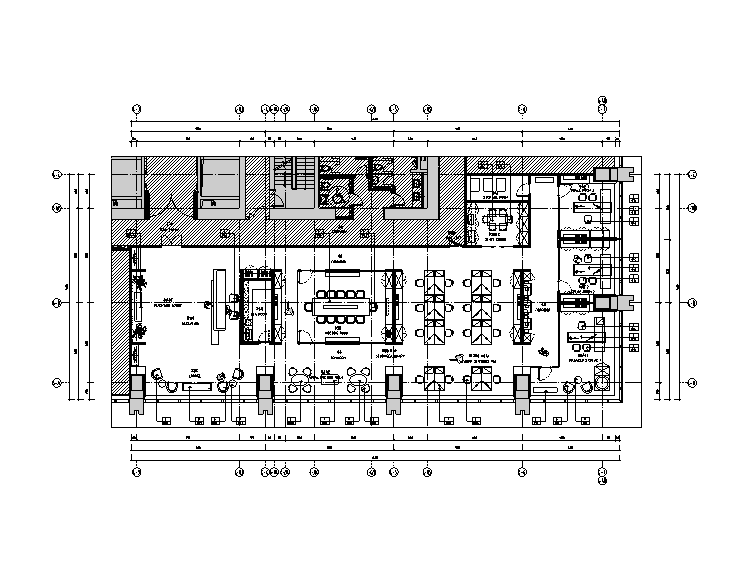 [天津]简约派精装办公空间室内设计施工图（含方案和效...施工图下载【ID:161730157】