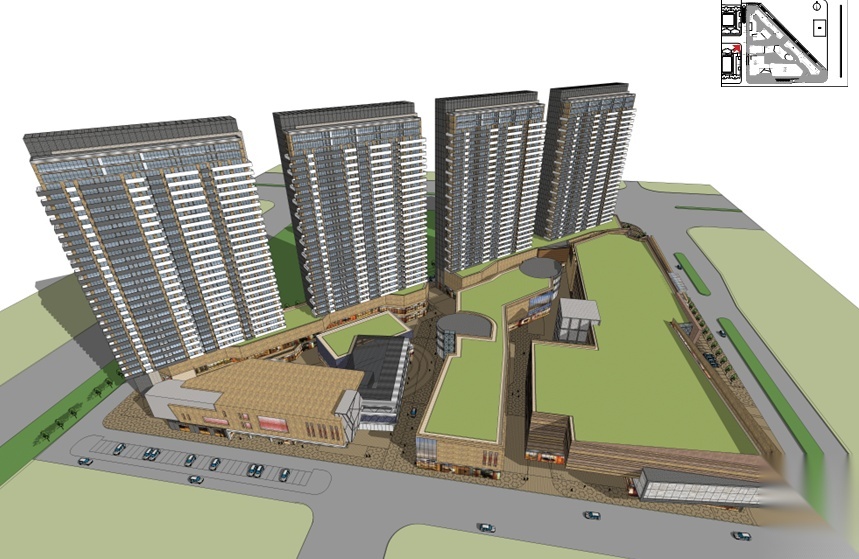 [陕西]绿地高层住宅及商业综合体建筑设计文本（含两套方...施工图下载【ID:151642115】