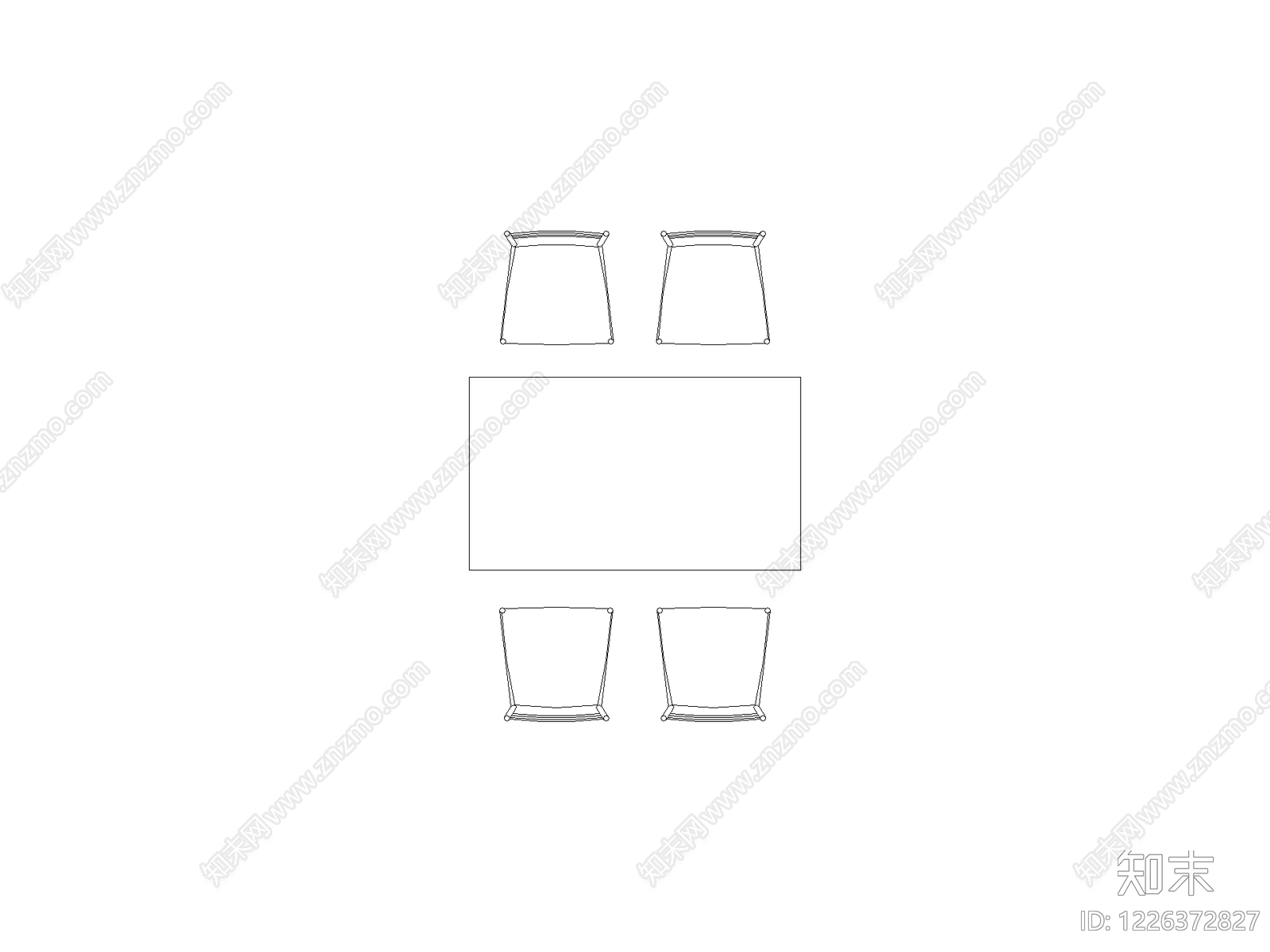桌椅cad施工图下载【ID:1226372827】