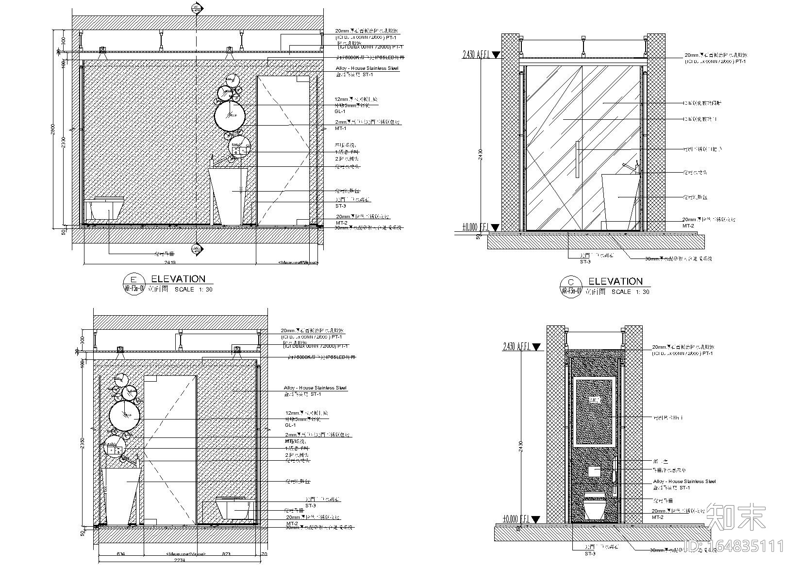 [云南]板栗林F3户型树屋体验住宅施工图cad施工图下载【ID:164835111】