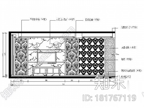 [杭州]两室两厅温馨小户型室内装修施工图（含效果图）cad施工图下载【ID:181767119】