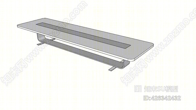 哈迪德黑尼会议桌SU模型下载【ID:426342432】