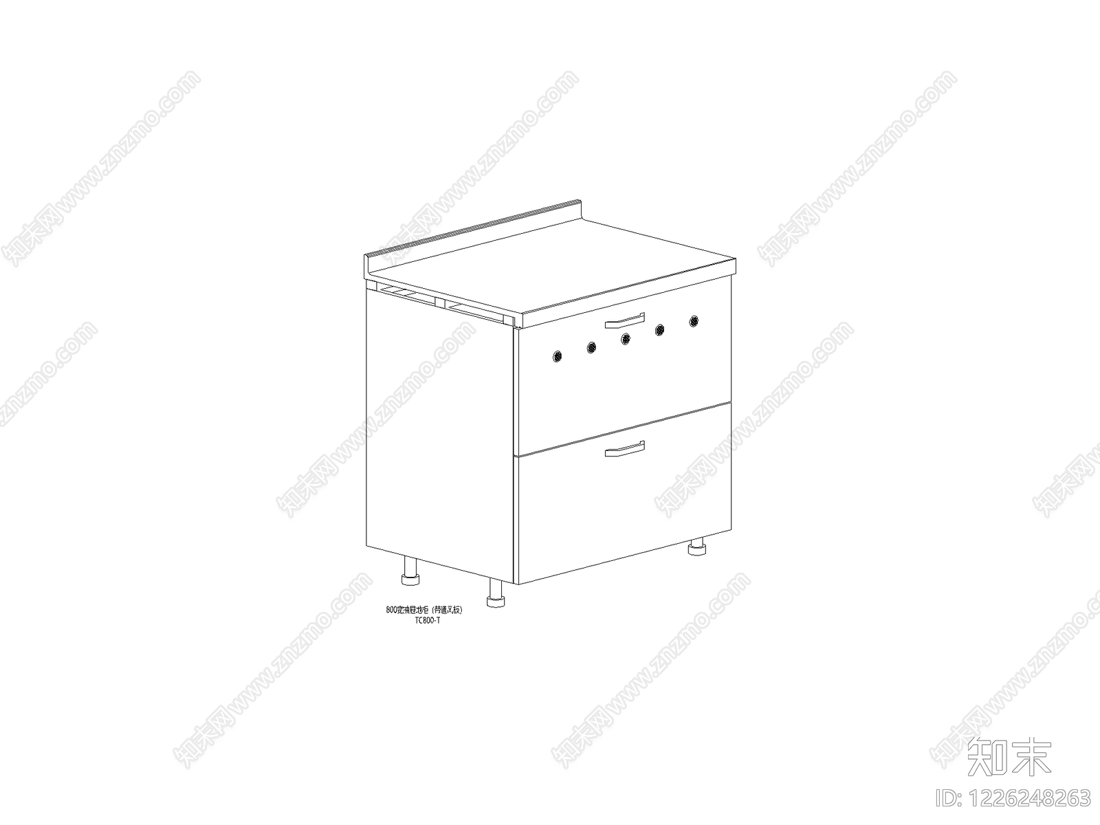 现代橱柜施工图cad施工图下载【ID:1226248263】