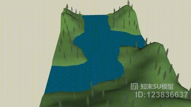 现代山体SU模型下载【ID:123836637】