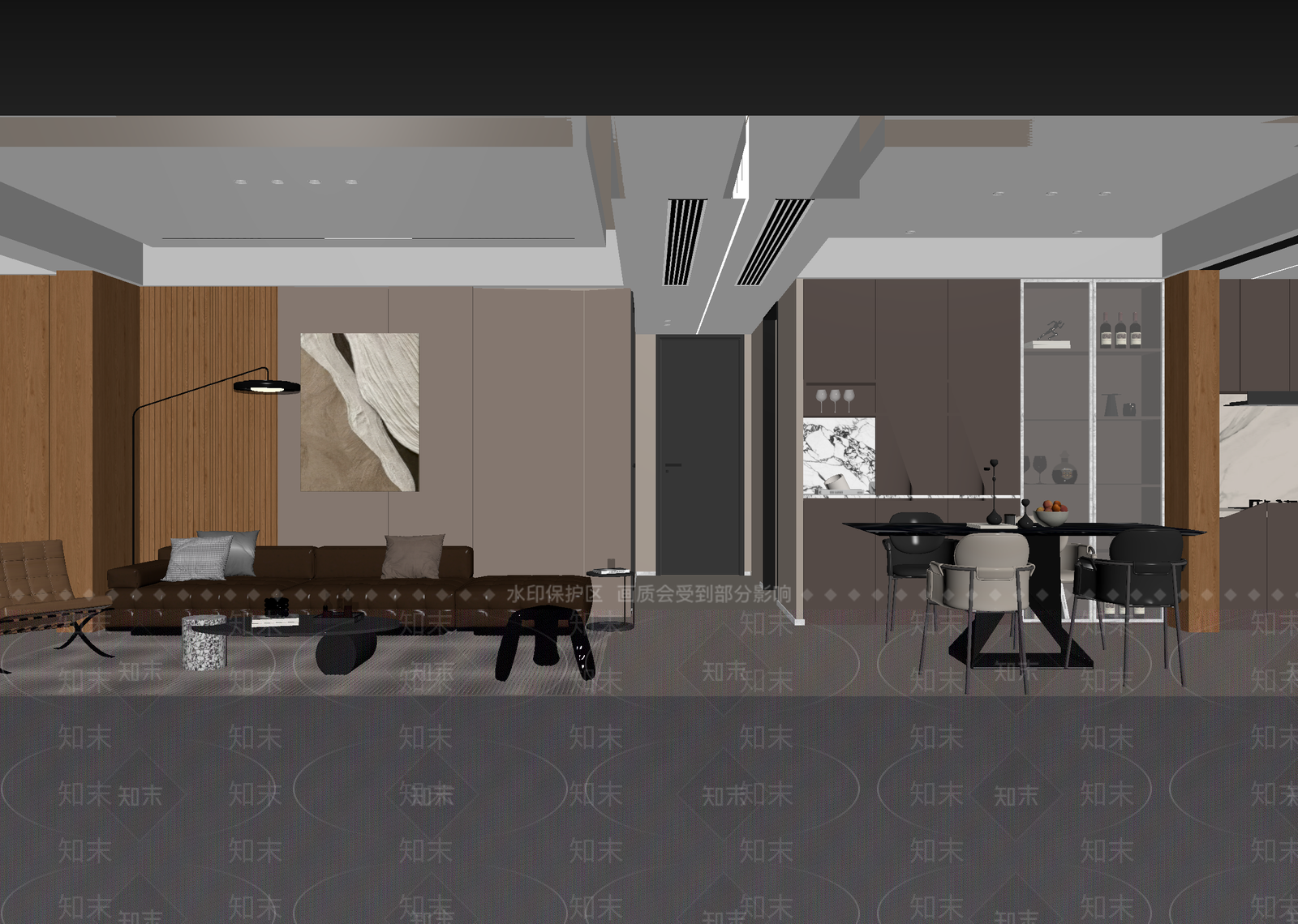 意式客餐厅3D模型下载【ID:1215093155】