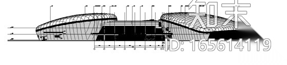 [山东]某现代二层游泳馆建筑施工套图cad施工图下载【ID:165614119】