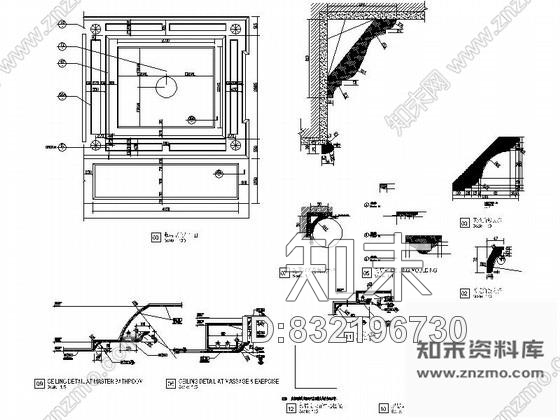 图块/节点欧式套房天花角线详图施工图下载【ID:832196730】