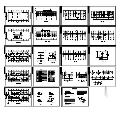 某四层学校办公楼建筑结构方案图施工图下载【ID:151640108】