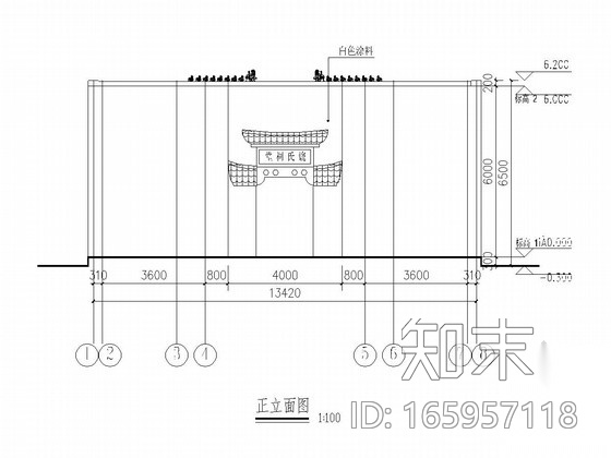 [江西]砖木混合结构仿古祠堂结构施工图（含建筑图）施工图下载【ID:165957118】