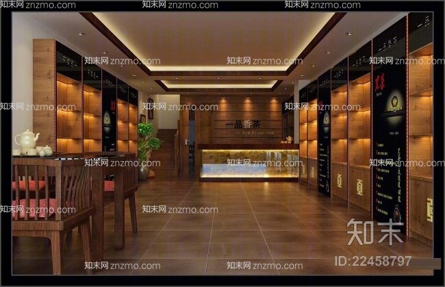 茶叶店13D模型下载【ID:22458797】