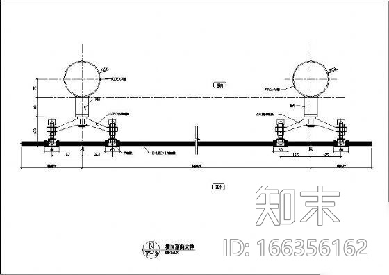 某钢管点式玻璃详图施工图下载【ID:166356162】