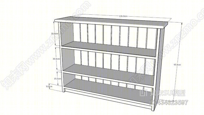 小书柜SU模型下载【ID:434623597】