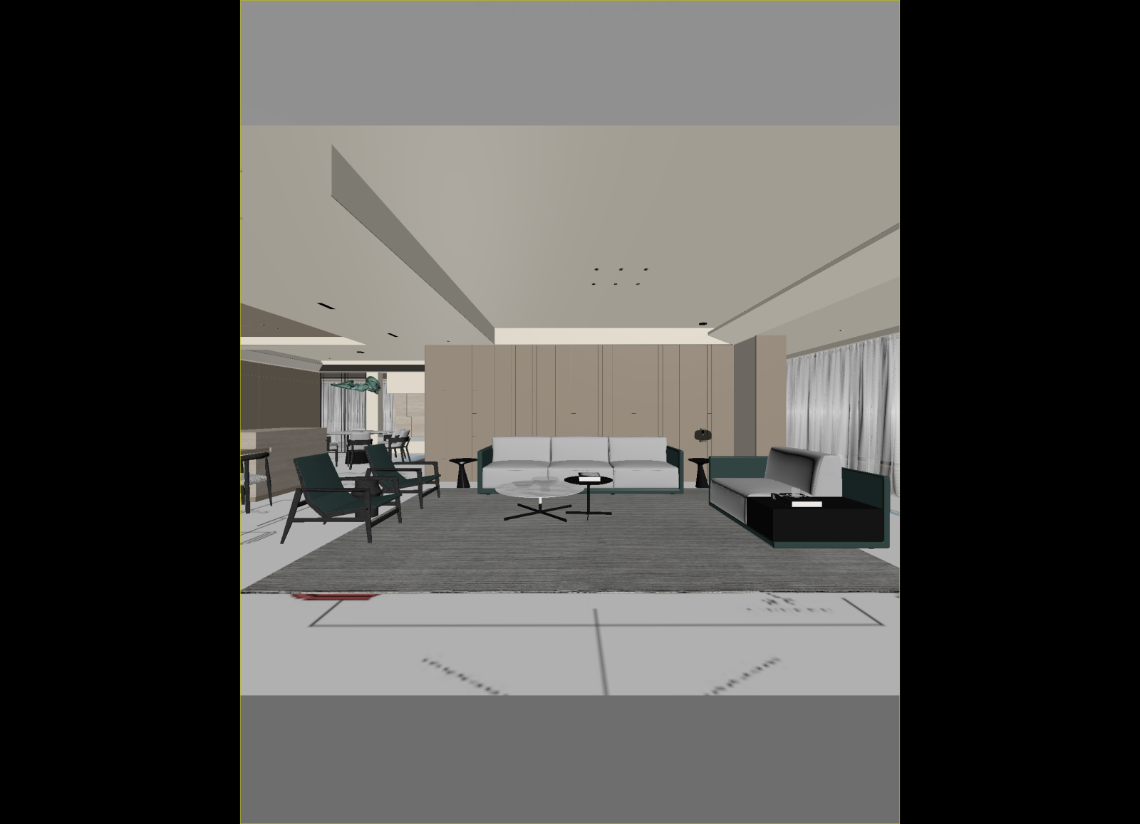 现代接待室3D模型下载【ID:1214351905】