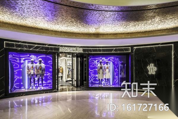 [上海]法国奢侈品牌Moncler上海恒隆广场店装修施工图+官...cad施工图下载【ID:161727173】