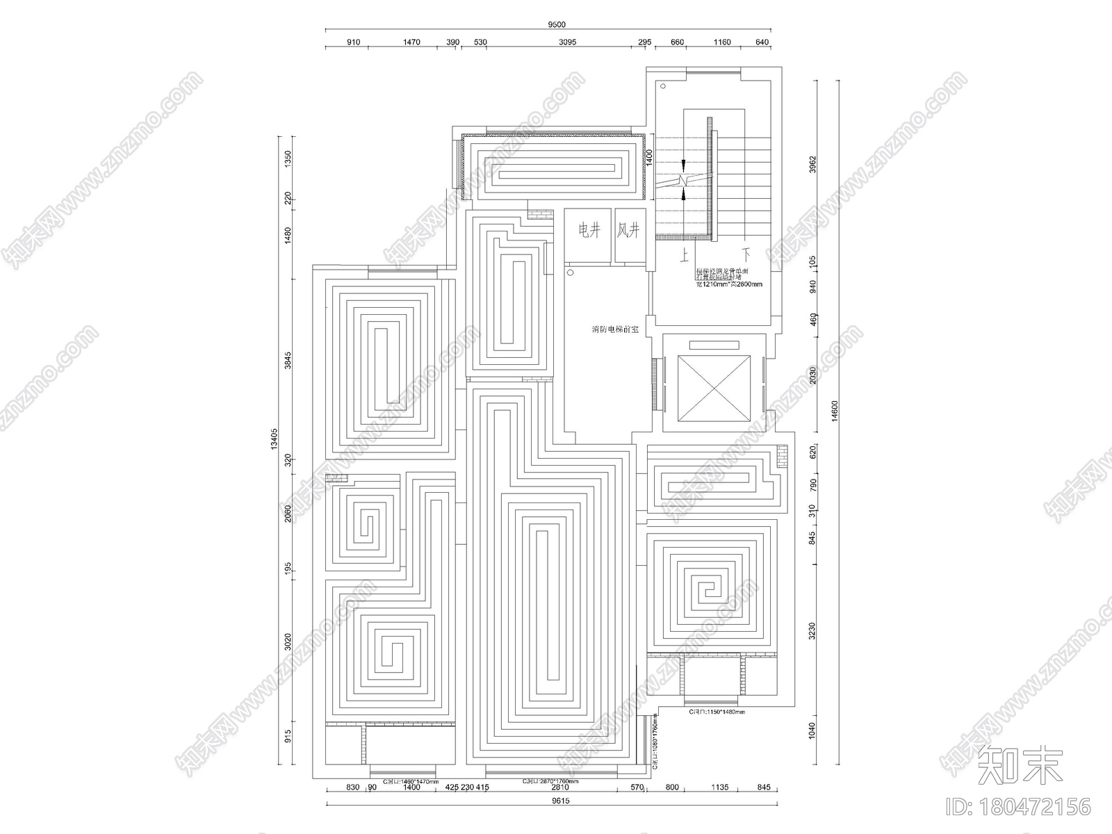 [哈尔滨]89㎡二居家装样板间装饰工程竣工图施工图下载【ID:180472156】