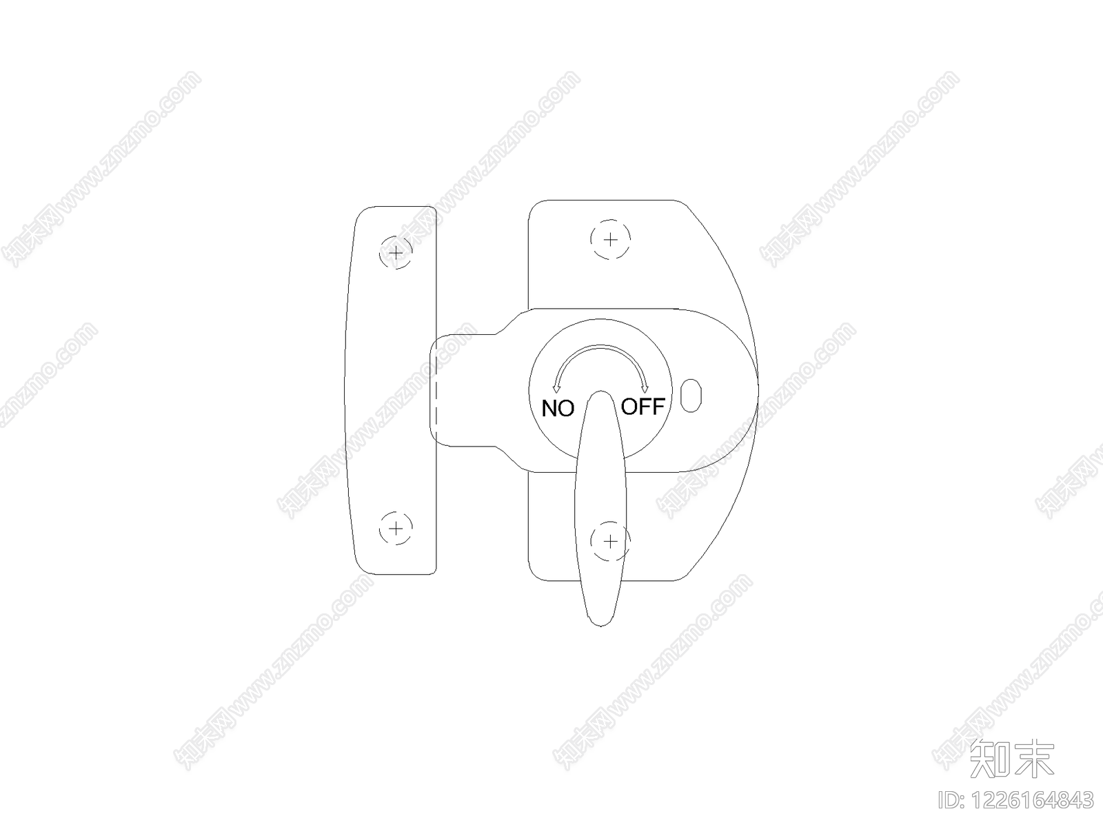 开关插座cad施工图下载【ID:1226164843】