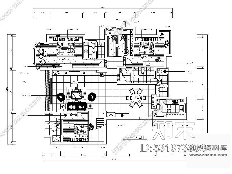 施工图300㎡二层别墅装修图施工图下载【ID:531973334】