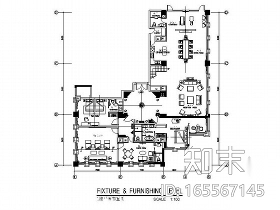 [湖南]气质范法式私人会所室内设计CAD施工图cad施工图下载【ID:165567145】