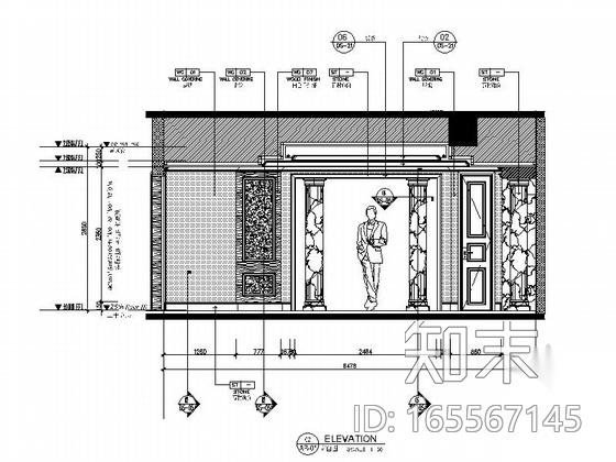 [湖南]气质范法式私人会所室内设计CAD施工图cad施工图下载【ID:165567145】