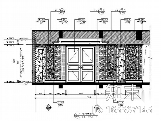 [湖南]气质范法式私人会所室内设计CAD施工图cad施工图下载【ID:165567145】