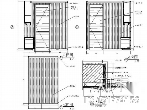 风味中餐厅包间室内装修图cad施工图下载【ID:161774156】