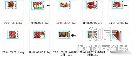 风味中餐厅包间室内装修图cad施工图下载【ID:161774156】