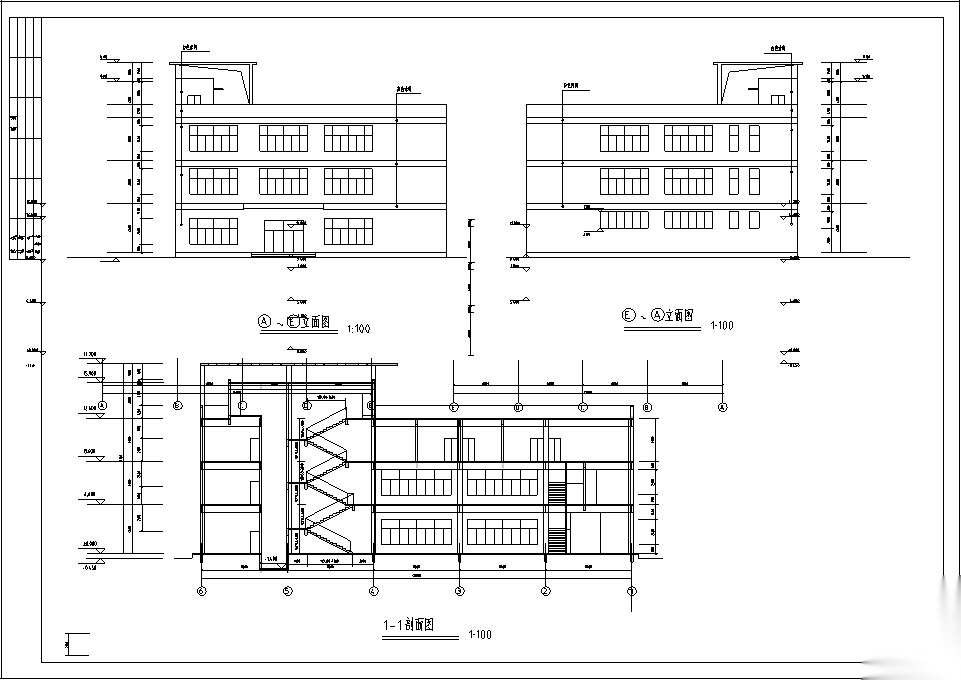 食堂餐饮建筑设计方案初设图CADcad施工图下载【ID:151651122】