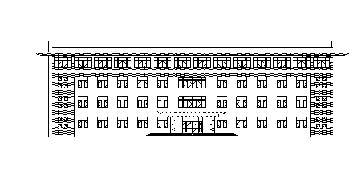 [宁夏]四层钢筋框架结构厂房办公楼建筑施工图（含水暖电...cad施工图下载【ID:149955179】