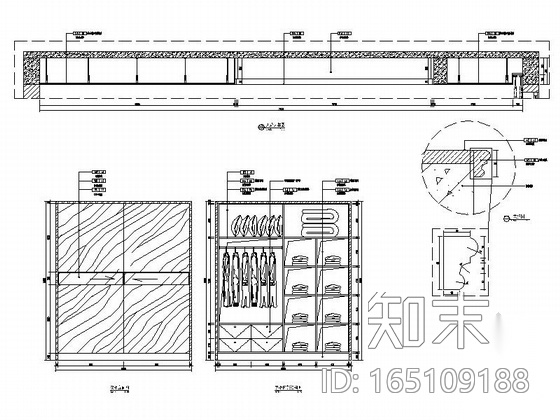 [西宁]花园洋房D户型现代一居室样板房设计施工图施工图下载【ID:165109188】