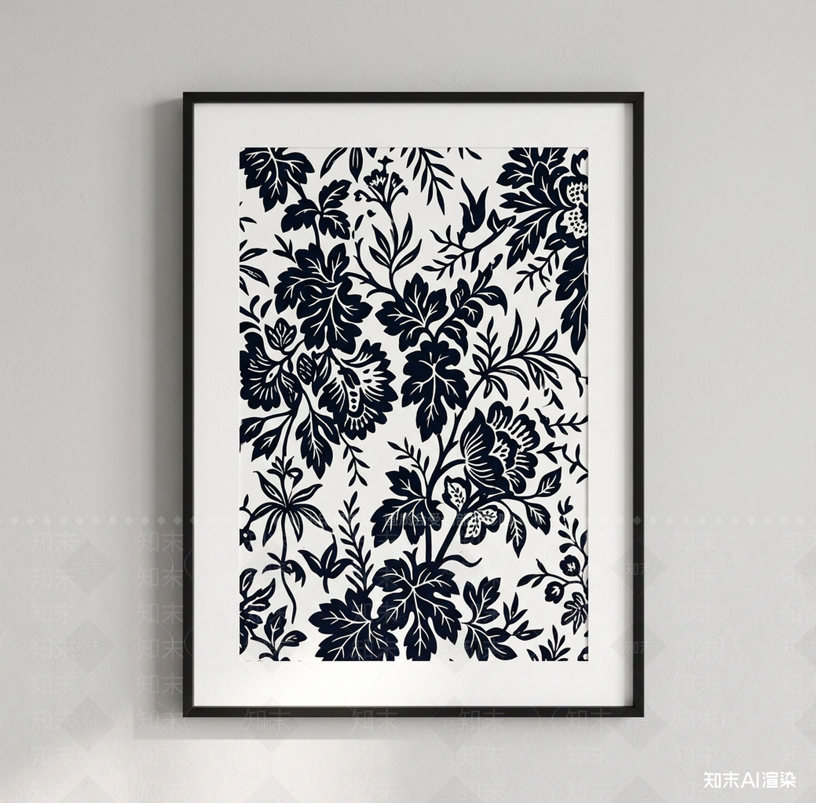 黑白植物挂画挂画SU模型下载【ID:1227272577】