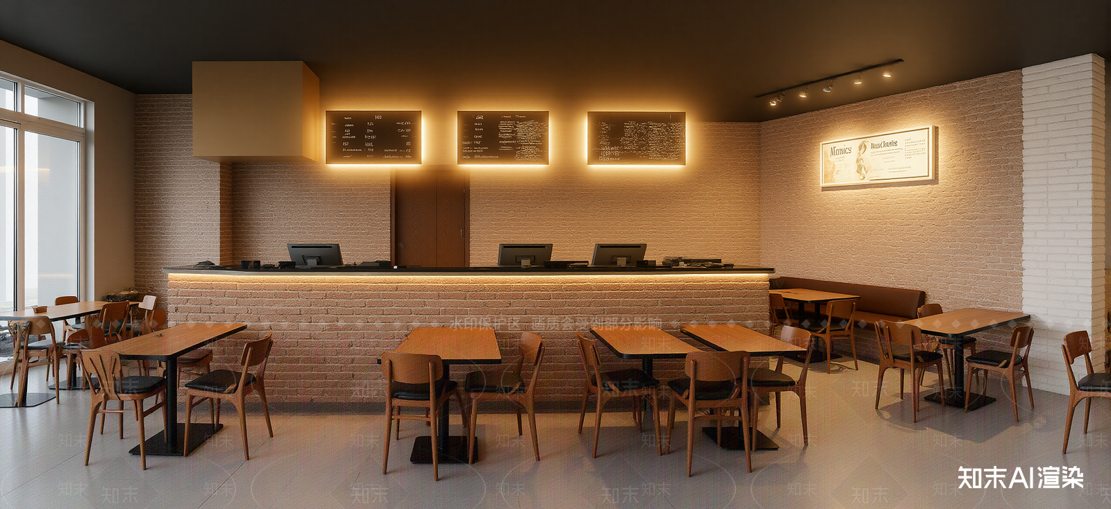 现代咖啡厅SU模型下载【ID:1222308100】