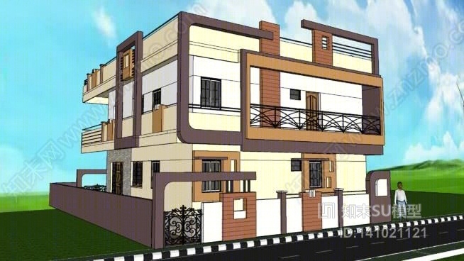 住宅楼SU模型下载【ID:141021121】