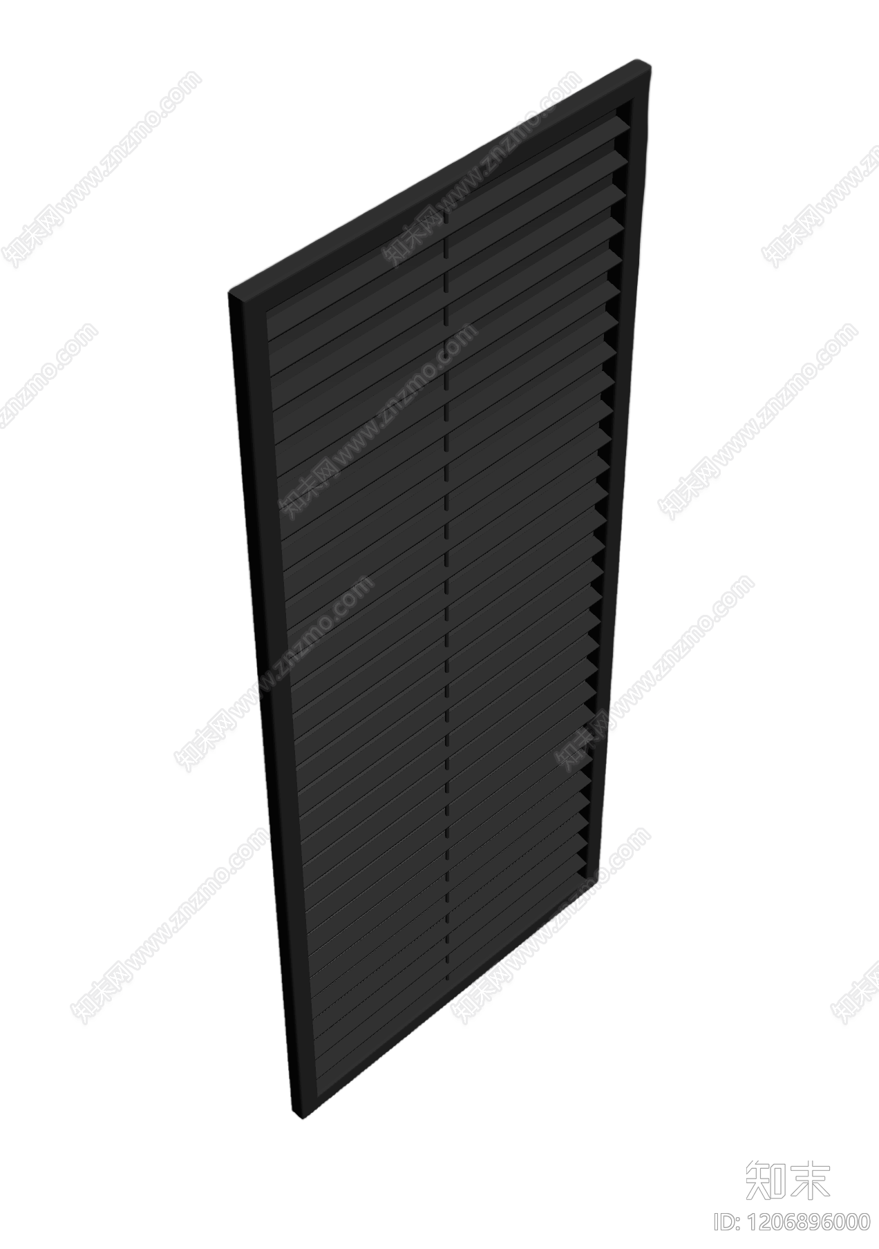 黑色百叶隔断墙3D模型下载【ID:1206896000】