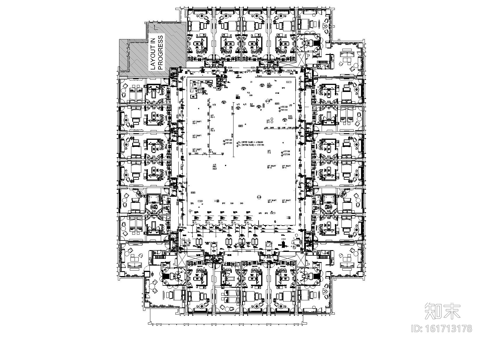 [香港]瑰丽五星商务酒店项目施工图+实景图cad施工图下载【ID:161713178】