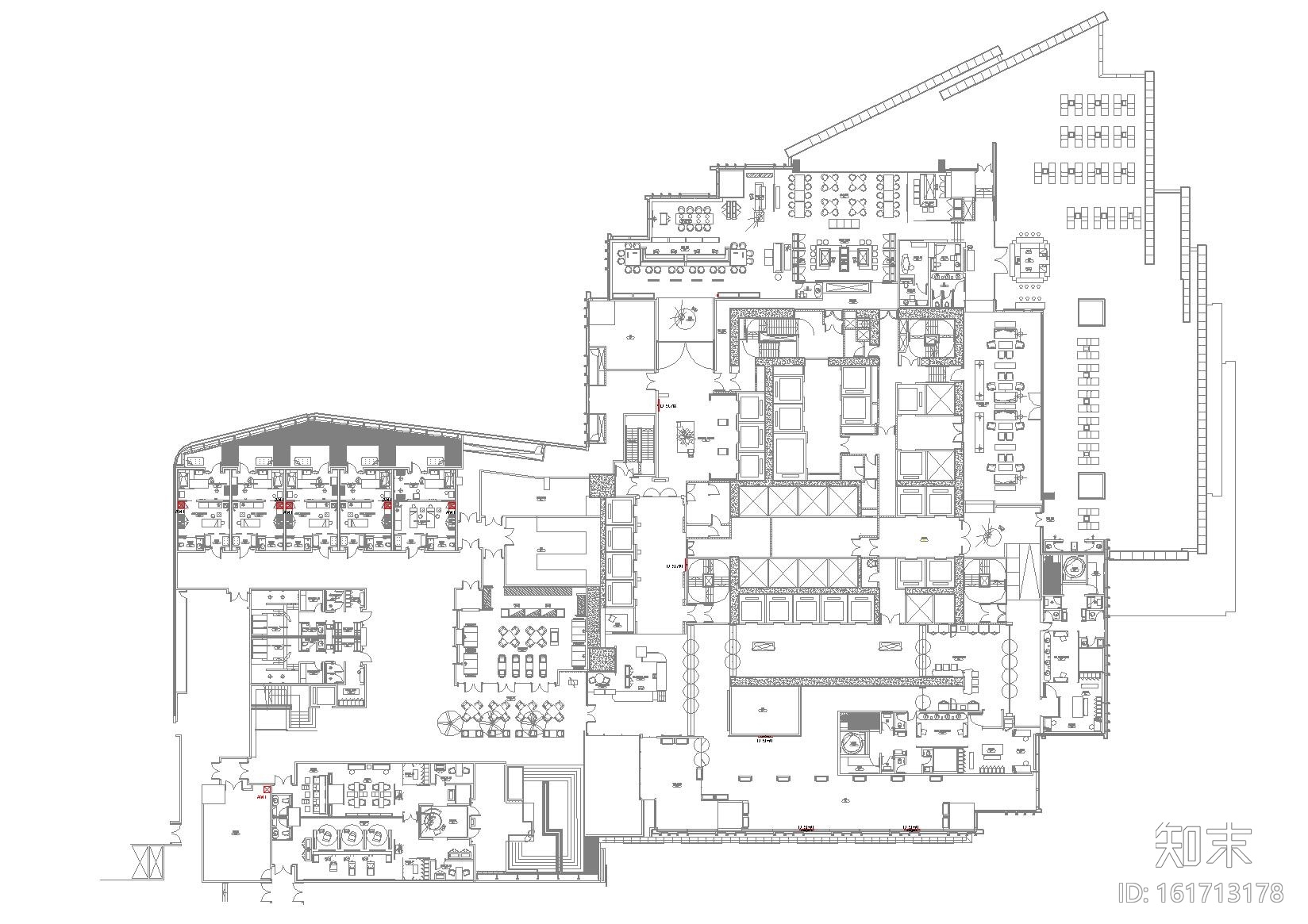 [香港]瑰丽五星商务酒店项目施工图+实景图cad施工图下载【ID:161713178】